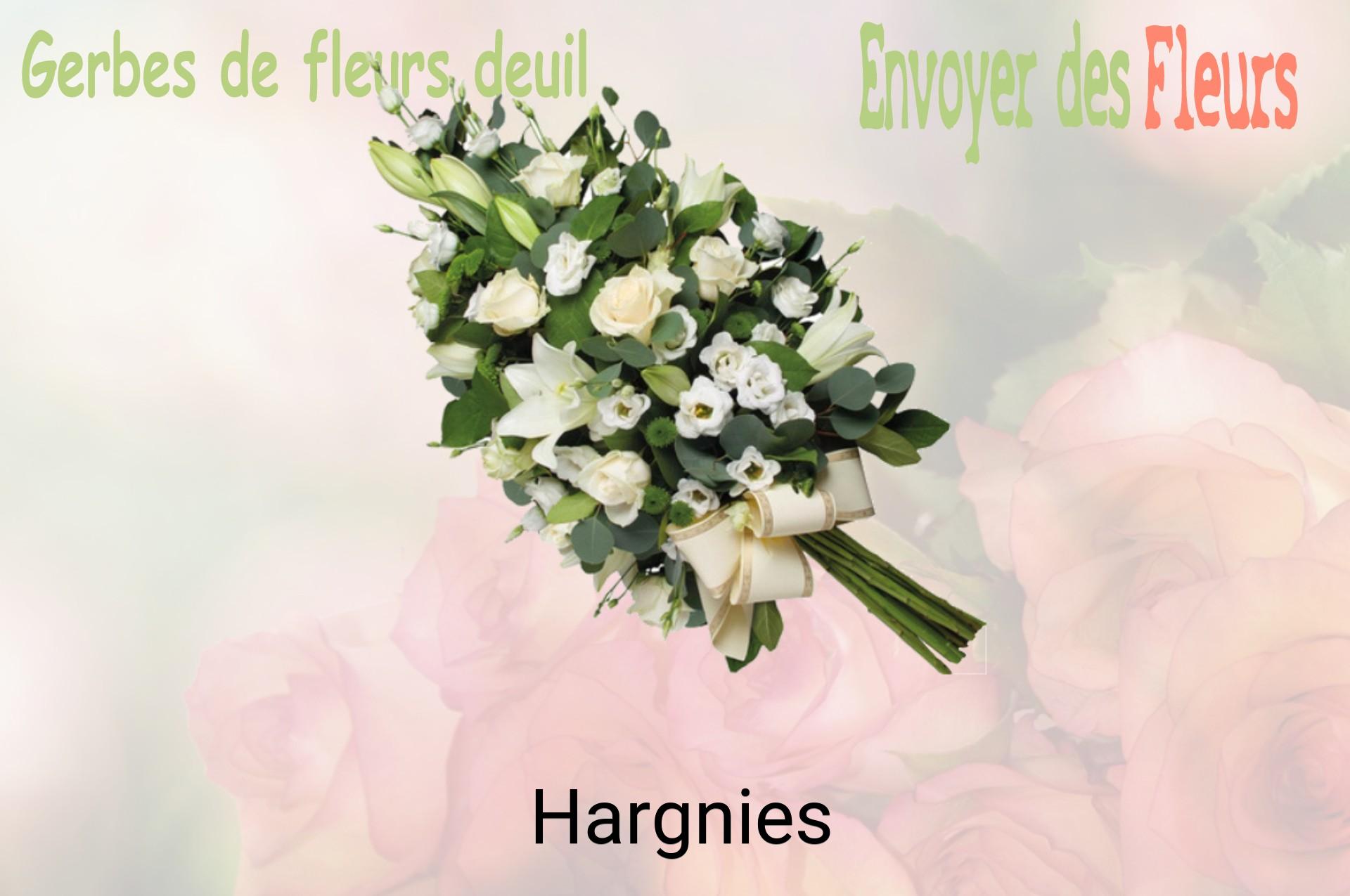 Gerbe de fleurs de deuil livrée à Hargnies